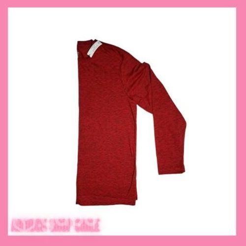 Polera manga larga roja athletic