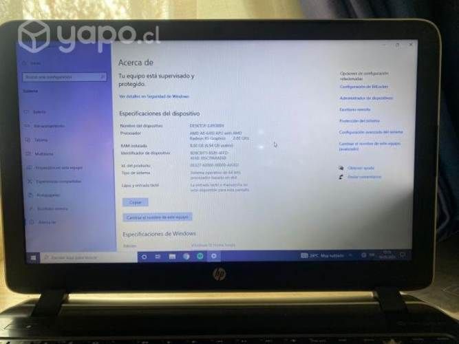 Notebook Hp pavilion 15 8gb ram amd a8