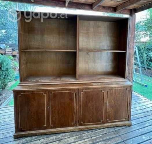 Mueble librero madera enchapado con 4 repisas y pu