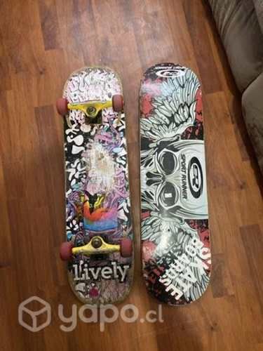 Skate + regalo tabla de repuesto (talla 7.9 aprox)