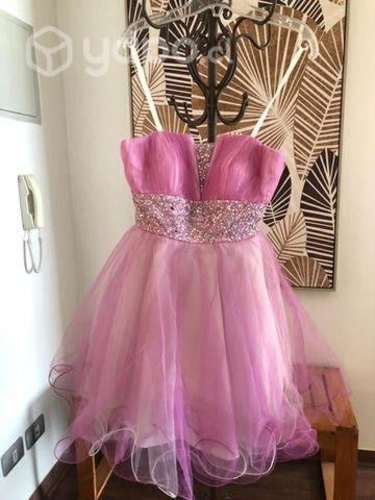 Vestido de fiesta rosa de La casa Blanca