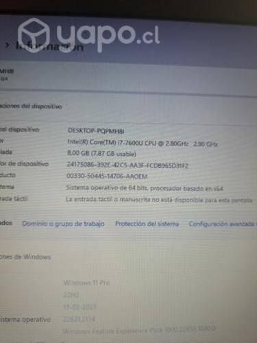 Notebook HP Intel i7 /8gb ram/ 270gb SSD