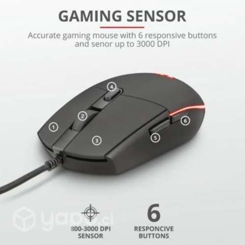 Combo Teclado y Mouse Gamer Trust Azor