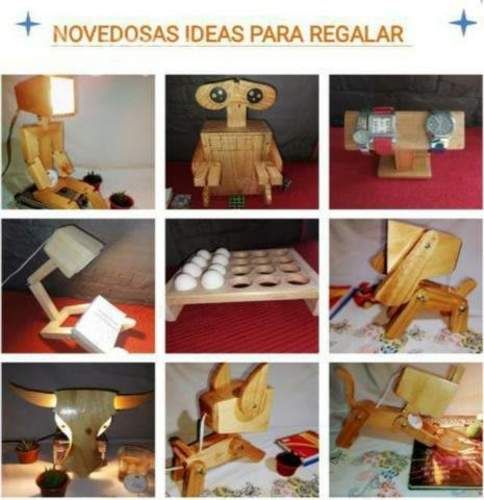 Artículos artesanales en madera.