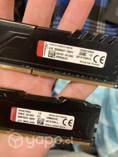 Tarjetas ram 8gb kingston hyperx
