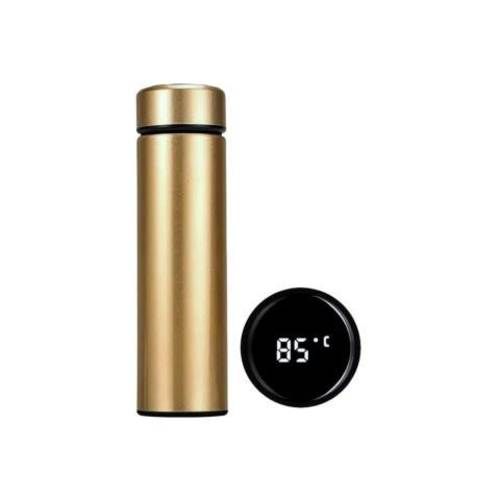 Termo Dorado Inteligente Digital Con Medidor De T°