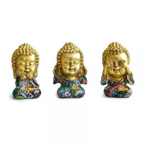 Set de 3 budas ciego sordo y mudo 37276