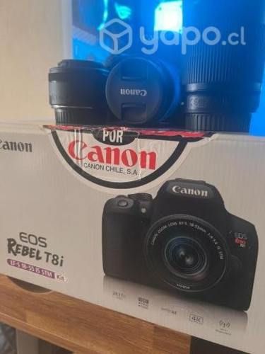 Camara Canon T8i + 3 Lentes