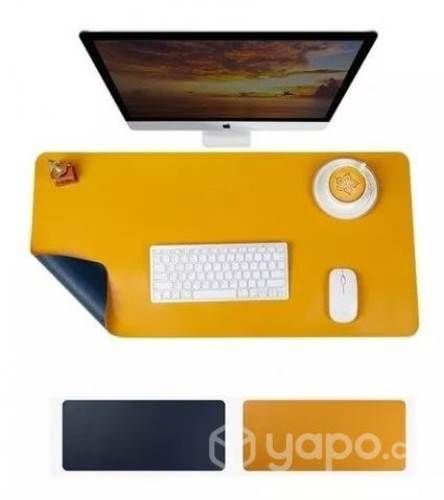 Alfombra mousepad reversible de cuero impermeable