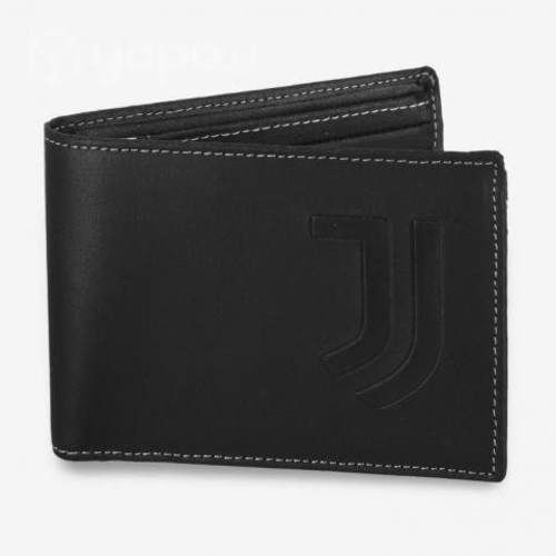 Juventus Billetera Elegancia 100% Cuero Negra C/ L