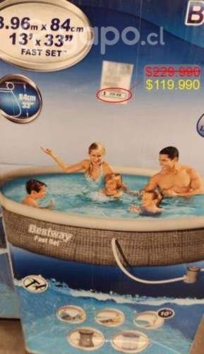 Piscina inflable redonda Bestway 3.96mx84cm OFERTA