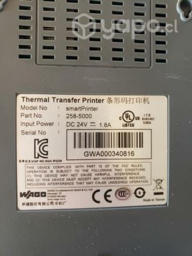 WAGO Impresora por termotransferencia