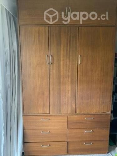 Closet Madera 3 Puertas Con Cajones