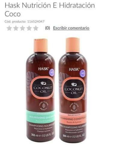 Pack shampoo y acondicionador hask nutrición