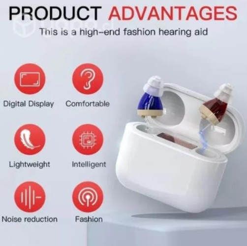 Audifono para sordera invisible recargable (2 unid