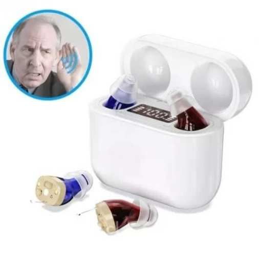 Audifono para sordera invisible recargable (2 unid