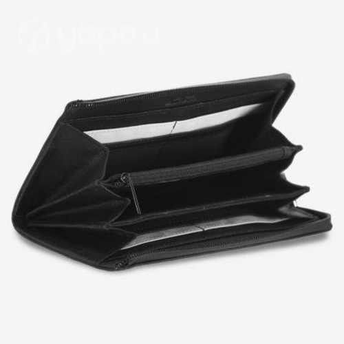 Juventus Billetera 100% Cuero Negra C/ Logo