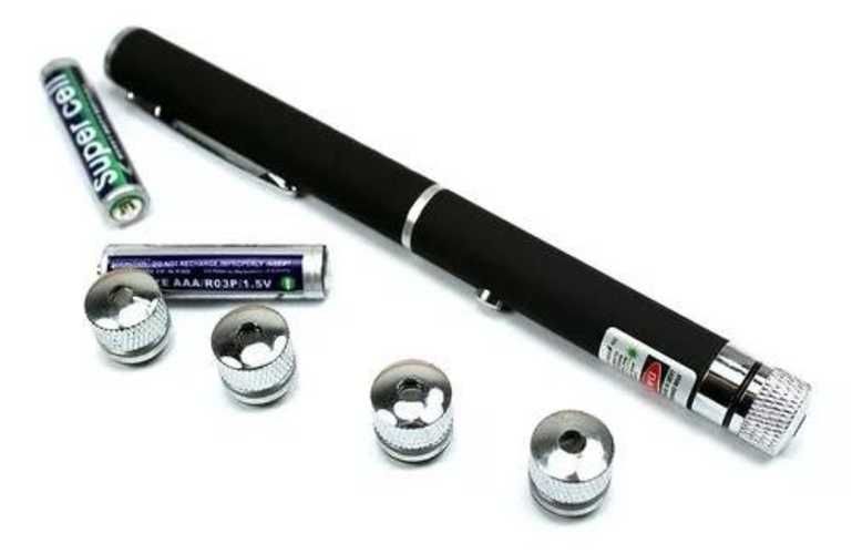 Puntero Verde Con 12 Puntas+ Pilas Aaa