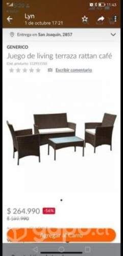 Juego de terraza nuevo