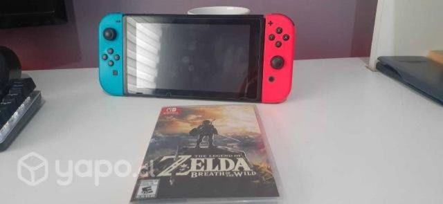 Nintedo Switch V2 + Accesorios + Juegos