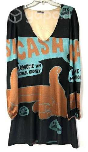 Vestido Marca Custo Barcelona Talla M Negro y Otro