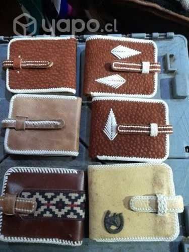 Billeteras carpincho y cuero crudo