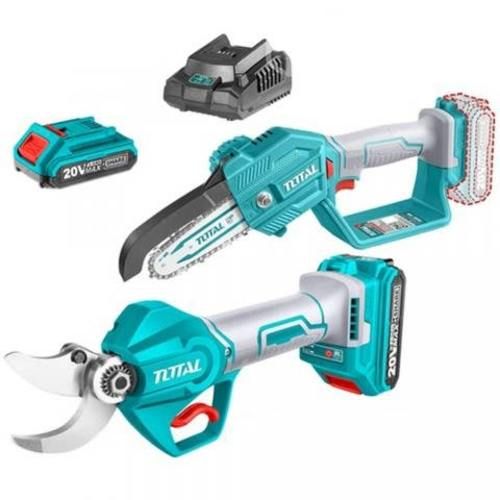 Kit Motosierra + Tijera De Podar Jardin 20v TOTAL