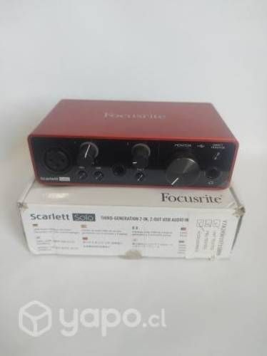 Interfaz de audio focusrite scarlett solo 220v
