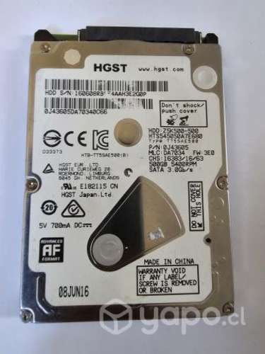Disco duro HGST 500 GB