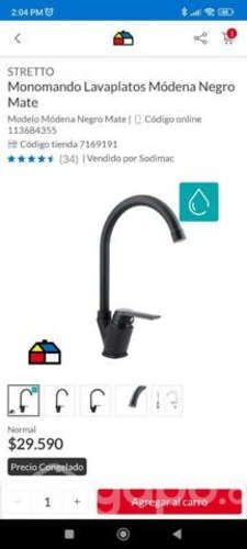 Monomando lavaplatos negro