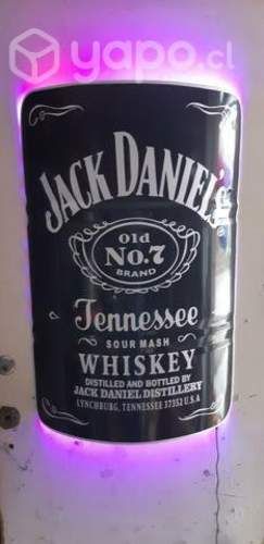 Adorno mural jack daniels con luz