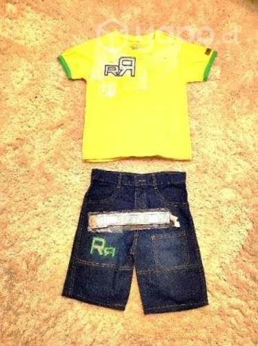 Conjunto, polera, pantalón y cinturón talla 6