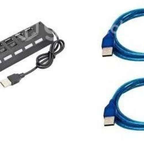 01 hub de carga 2.0 y 02 cables de extención de 1,