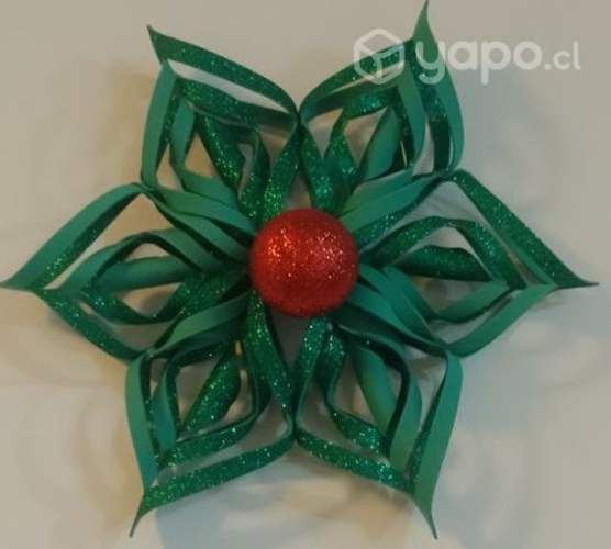 Estrella en Foamy semi escarchada Navidad