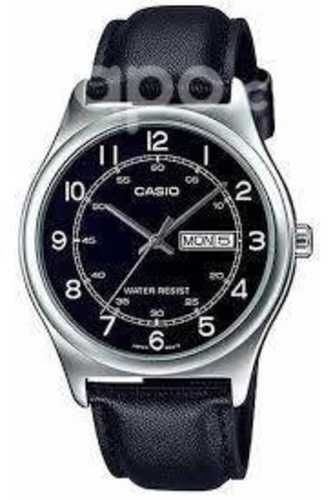 Reloj casio mtpv006l-1b2 hombre cuero nuevos