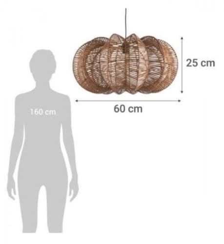 Lámpara Deco de mimbre