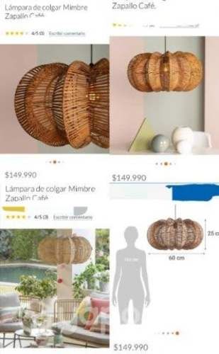 Lámpara Deco de mimbre