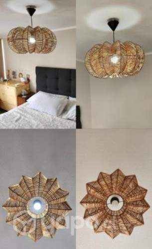 Lámpara Deco de mimbre