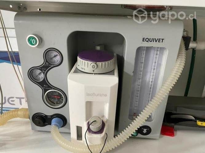 Máquina de técnicas de anestesia veterinaria