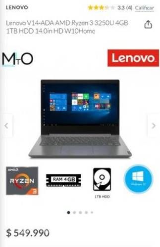 Notebook lenovo ryzen 3, 1tb