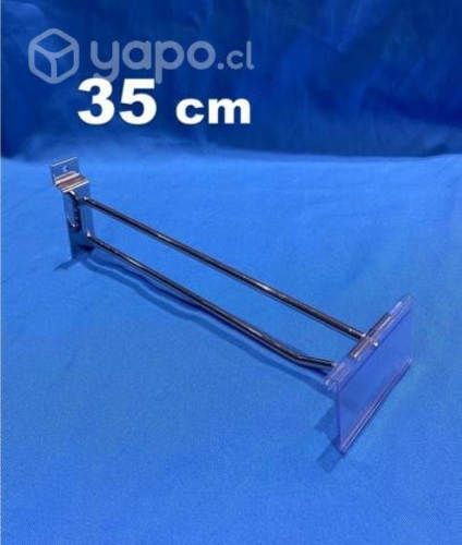 Gancho Panel Doble con Porta Precio 35 cm .50 Unid