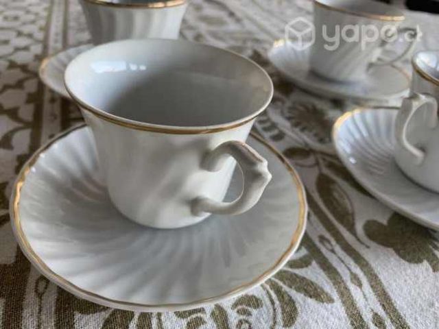 Juego de 4 tazas de café chico porcelana Italiana