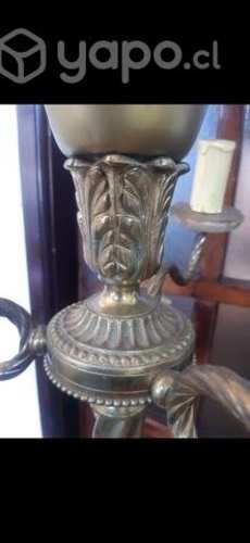 Antigua lámpara lámpara de pie