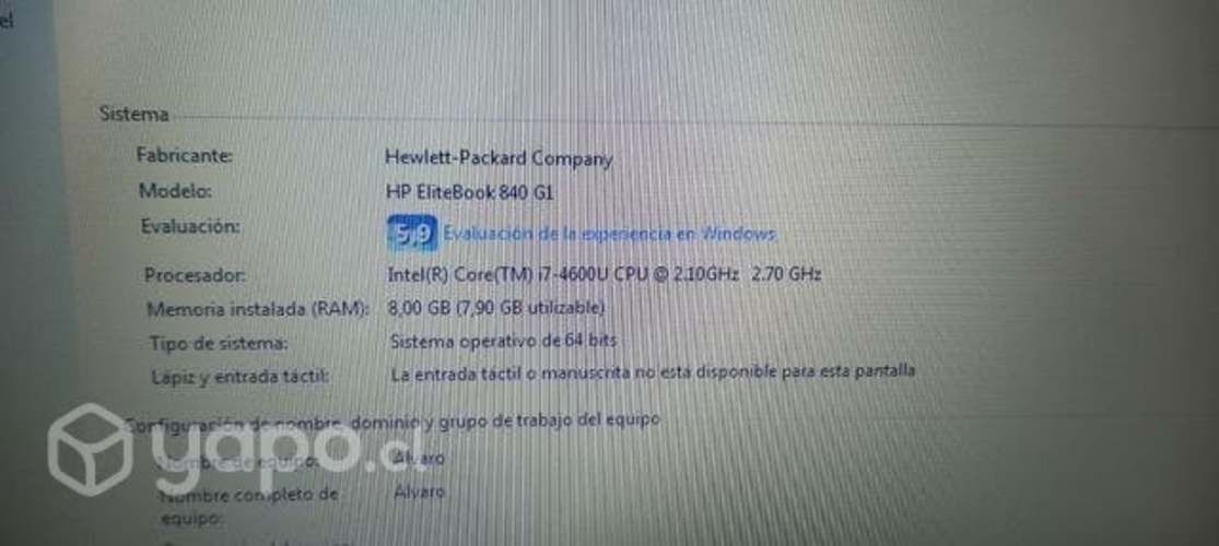 Notebook hp Elitebook 840