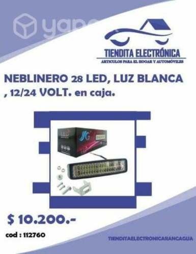 Neblinero 28 led,luz blanca 12/24 volt
