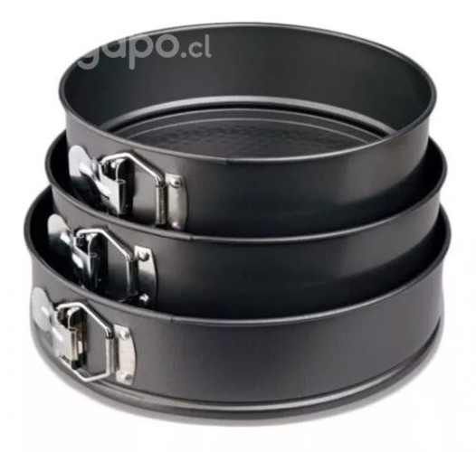 3 Moldes Redondos Repostería Queques Tortas Antiad