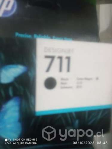 Tinta HP 711 black original de 80ml