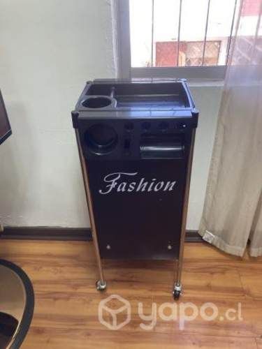Carrito ayudante y mueble de barbería