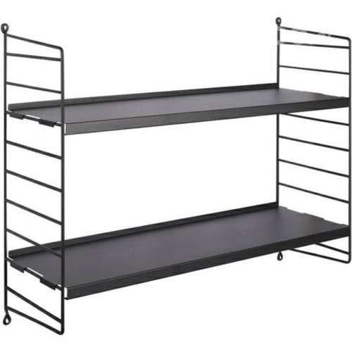 Kit repisa 60x20 cm negra