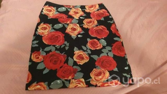 Falda floreado, forever21, talla small